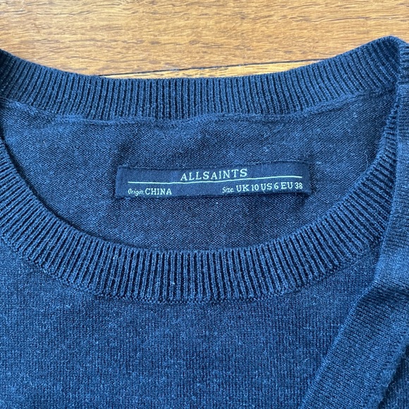 All Saints Lapse charcoal tank top size 6 - Picture 7 of 11